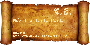 Müllerleily Bartal névjegykártya